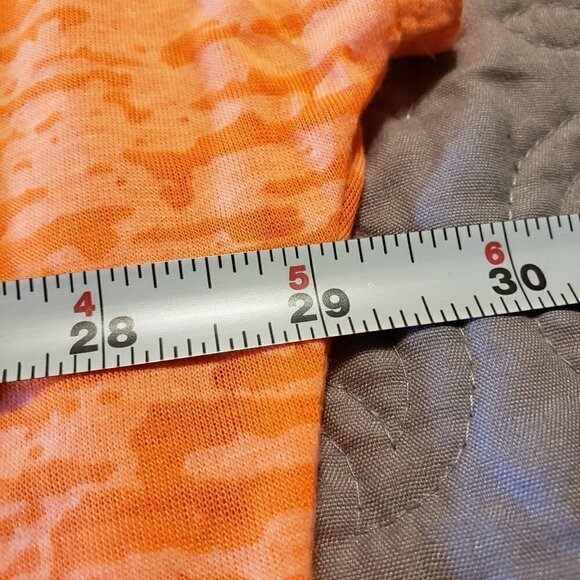 Fantastic Fawn Oversized Orange Burnout with Deep V-Back Top with Tassel trim. - Picture 3 of 6